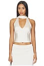 view 1 of 5 Front Row Halter Top in Cream