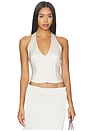 view 2 of 5 Front Row Halter Top in Cream