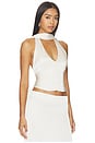 view 3 of 5 Front Row Halter Top in Cream
