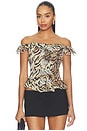 view 1 of 4 Timeless Ruffle Top in Tiger