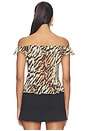view 3 of 4 Timeless Ruffle Top in Tiger