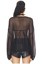 view 3 of 4 Bloom Long Sleeve Top in Noir