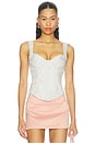 view 1 of 5 Roma Corset in Soft Blue
