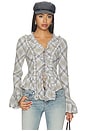 view 1 of 5 Odette Long Sleeve Top in Ash Plaid