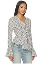 view 2 of 5 Odette Long Sleeve Top in Ash Plaid