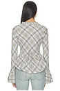 view 3 of 5 Odette Long Sleeve Top in Ash Plaid