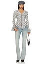 view 4 of 5 Odette Long Sleeve Top in Ash Plaid