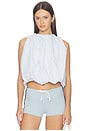 view 1 of 4 Beverly Bubble Top in Soft Blue