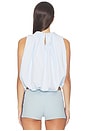 view 3 of 4 Beverly Bubble Top in Soft Blue