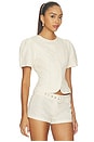 view 2 of 5 Femme Blouse in Beige Check