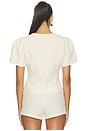 view 4 of 5 Femme Blouse in Beige Check