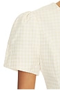 view 6 of 5 Femme Blouse in Beige Check