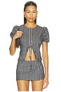 view 1 of 5 Bardot Top in Vintage Indigo
