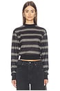 view 1 of 4 Jetset Long Sleeve Top in Noir Stripe