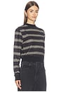 view 2 of 4 Jetset Long Sleeve Top in Noir Stripe