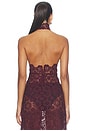 view 4 of 5 Trophy Lace Halter Top in Burgundy