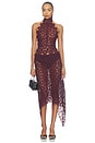 view 5 of 5 Trophy Lace Halter Top in Burgundy