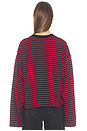 view 4 of 4 Bloom V Long Sleeve Top in Cherry Ink Stripe
