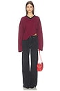 view 5 of 4 Bloom V Long Sleeve Top in Cherry Ink Stripe