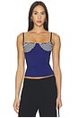view 1 of 5 Bloom Tank Top in Cobalt Stripe
