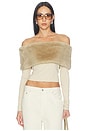 view 1 of 4 Waldorf Off Shoulder Top in Beige