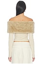 view 4 of 4 Waldorf Off Shoulder Top in Beige