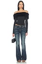view 5 of 4 Waldorf Off Shoulder Top in Pitch