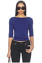 view 1 of 5 Blooming Tee in Cobalt Stripe