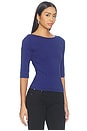 view 2 of 5 Blooming Tee in Cobalt Stripe