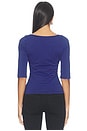 view 4 of 5 Blooming Tee in Cobalt Stripe