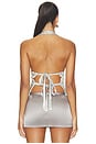 view 4 of 5 Opulence Halter Top in Aqua Mist