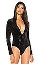 view 2 of 5 Shameless Velvet Bodysuit in Black