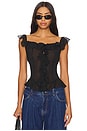 view 2 of 5 BLUSA CON DETALLE DE VOLANTES in Onyx