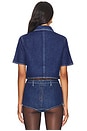 view 3 of 4 TOP EN DENIM HALSTON in Blue Denim