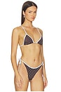 view 2 of 4 Ramirez Top in Chocolate Blue Polka