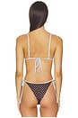 view 3 of 4 Ramirez Top in Chocolate Blue Polka