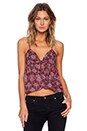 view 1 of 3 CAMISETA TIRANTES SEDA in Red Print