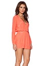 view 2 of 4 Jasmine Cross V Romper in Coral