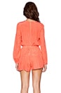 view 3 of 4 Jasmine Cross V Romper in Coral