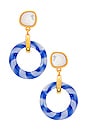 view 1 of 2 Madeira Glass Earrings in Blue