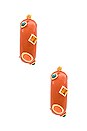 view 3 of 3 La Bomba Hoops in Terracotta