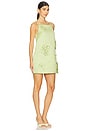 view 2 of 3 Leia Petal Mini Dress in Chartreuse