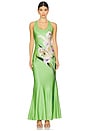 view 1 of 3 Helena Maxi Dress in Lily Print In Parakeet