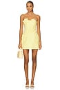 view 1 of 5 Rosario Petal Bustier Mini Dress in Sorbet Yellow