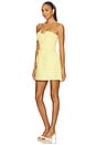 view 3 of 5 Rosario Petal Bustier Mini Dress in Sorbet Yellow