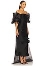 view 3 of 5 Zayna Embellished Maxi Dress & Cape Set in Ebony
