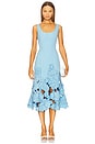 view 1 of 3 Emily Applique Midi Dress in Cornflower Blue