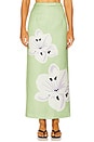 view 1 of 6 Clementine Maxi Skirt in Hibiscus & Matcha