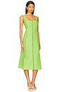 view 2 of 3 Tealength Dress With Trim Detailing in Parrot Green