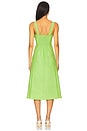 view 3 of 3 Tealength Dress With Trim Detailing in Parrot Green